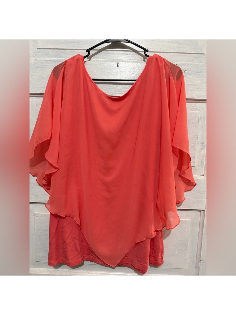 Alyx Coral Lightweight Sheer Top 2X - Picture 6 of 6